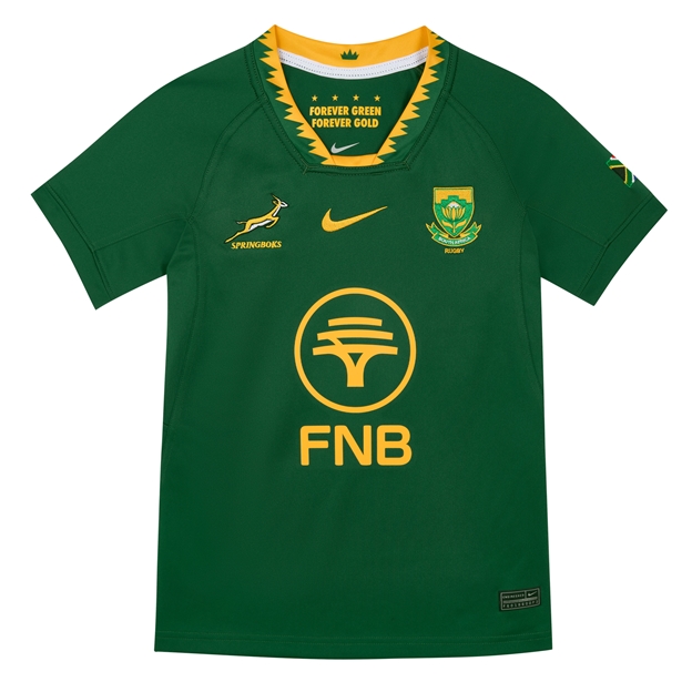 South Africa Springboks Youth Home Stadium Rugby Shirt 25/26 - Green