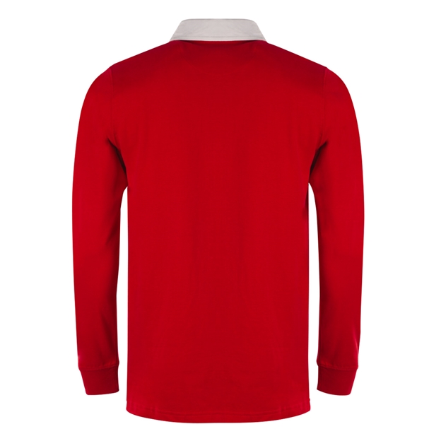 Womens World Cup Wales Adults Classic Heavyweight Rugby Shirt Red - Back