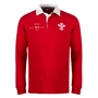 Womens World Cup Wales Adults Classic Heavyweight Rugby Shirt Red - Front 