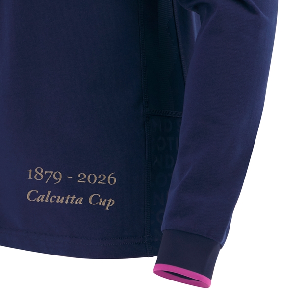 Scotland Mens Limited Edition Calcutta Cup Since 1879 Home Cotton Rugby Shirt 25/26 - Long Sleeve Navy