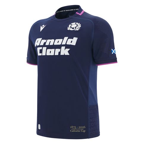 Scotland Mens Limited Edition Calcutta Cup Since 1879 Home Rugby Shirt 25/26 Navy - Front