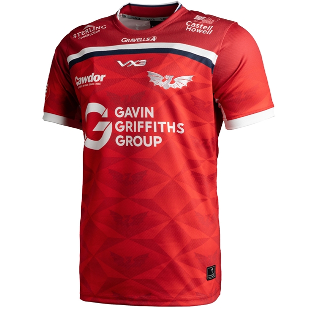 Scarlets Mens Home Rugby Shirt 25/26 - Front