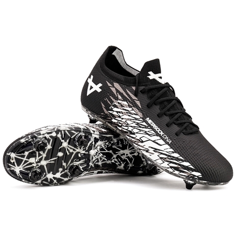 Oxen Adults Metasock 6 Stud Soft Ground Rugby Boots Black - Front
