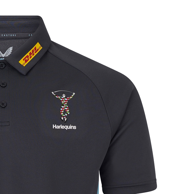 Harlequins Mens Presentation Polo 25/26 Ebony - Harlequin