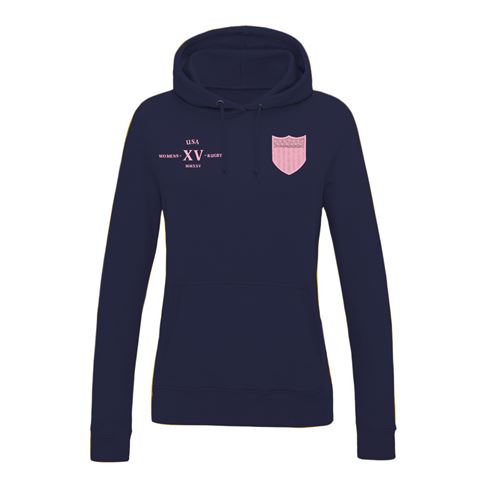Womens World Cup USA Womens Classic Hoodie Navy - Front Womens World Cup USA Womens Classic Hoodie Navy - Front