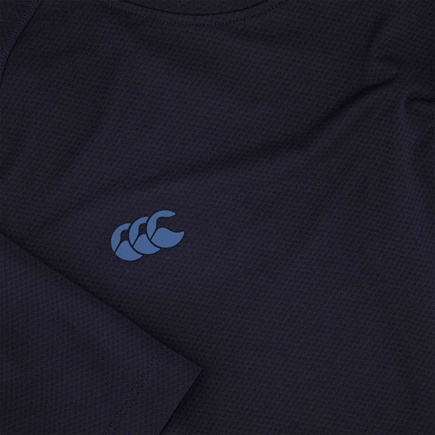Canterbury Womens Tempo Training T-Shirt India Ink - CCC Logo Close-up
