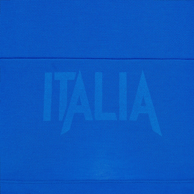 Italy Mens Home Cotton Rugby Shirt 26/27 Blue - Hem Detail