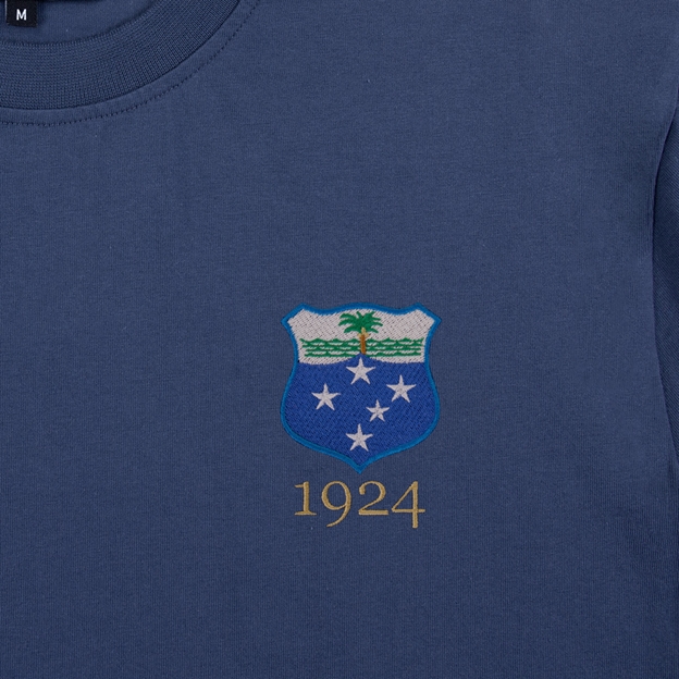 Samoa 1924 Pure Cotton T-Shirt - Petrol Blue