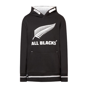 Kids All Blacks Pullover Hoodie Black - Front