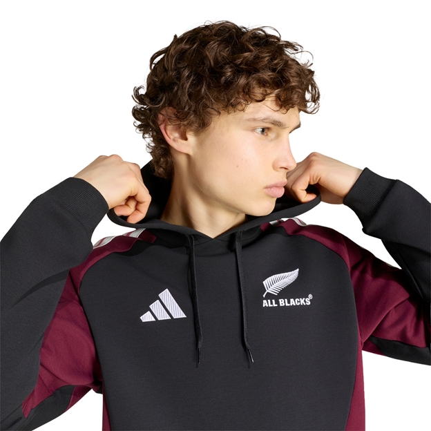 All Blacks Mens Hoodie 26/27 All Black - Model Front Close-up View