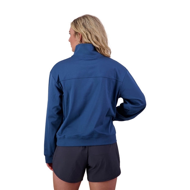 Canterbury Womens Tempo Quarter Zip Sweat Majolicia Blue - Model Back