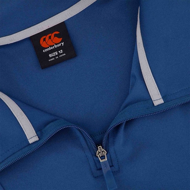 Canterbury Womens Tempo Quarter Zip Sweat Majolicia Blue - Neck