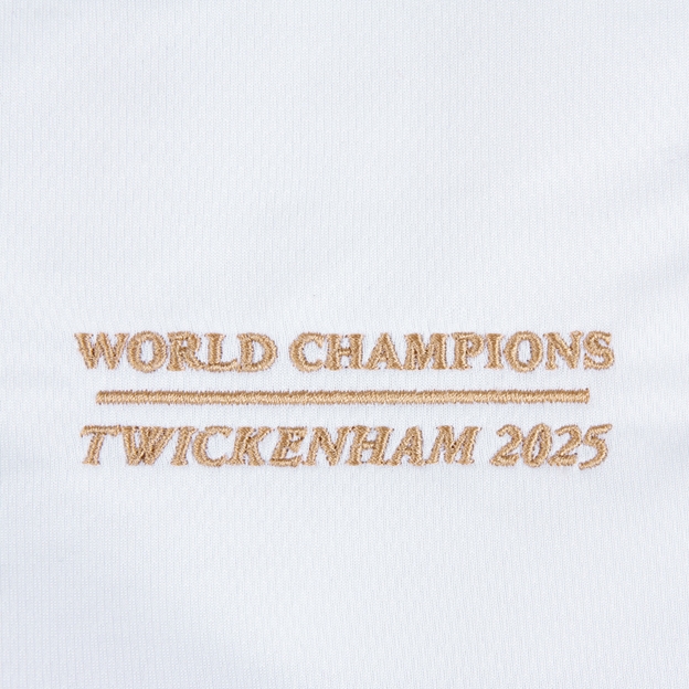 Womens World Cup Champions Red Roses Kids Home Rugby Shirt - White