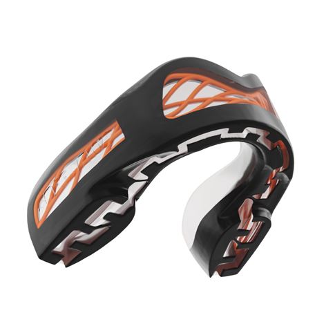 SafeJawz Nitro Series Black/Red Mouthguard - Front SafeJawz Nitro Series Black/Red Mouthguard - Front