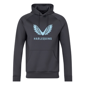 Harlequins Presentation Hoodie 25/26 Ebony - Front