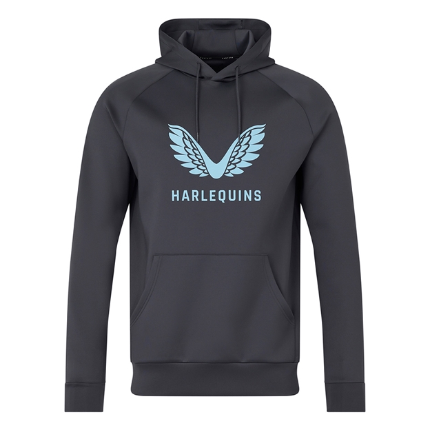 Harlequins Presentation Hoodie 25/26 Ebony - Front
