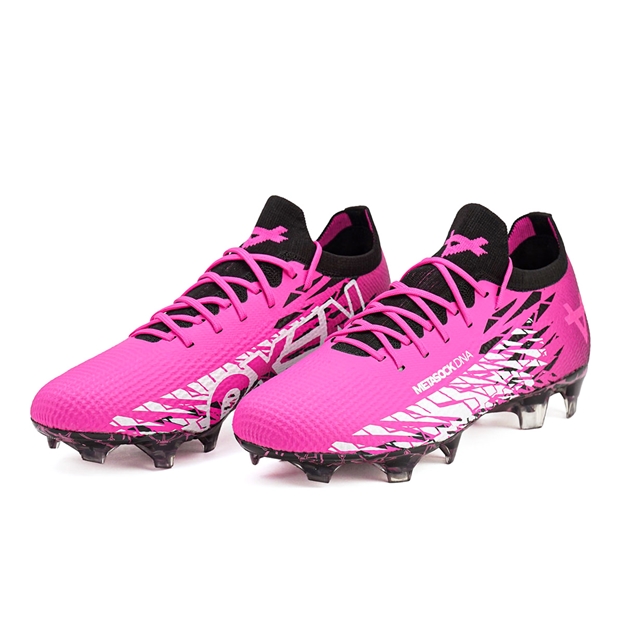 Oxen Adults Metasock Firm Ground Rugby Boots Pink/Black - Pair