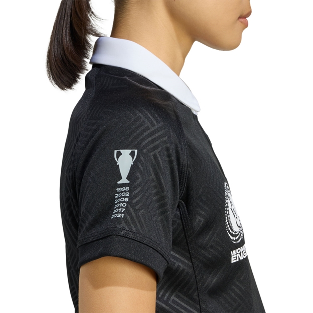 Black Ferns Womens Rugby World Cup Home Rugby Shirt 2025 - Sleeve
