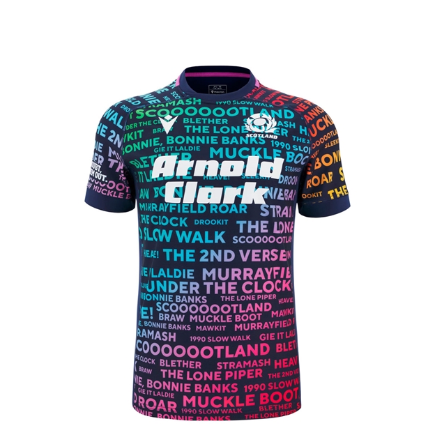 Scotland Junior Training Rugby Shirt 25/26 Rainbow - Front