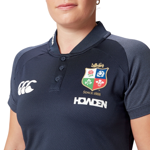 British and Irish Lions Womens Polo Navy - Model Crest