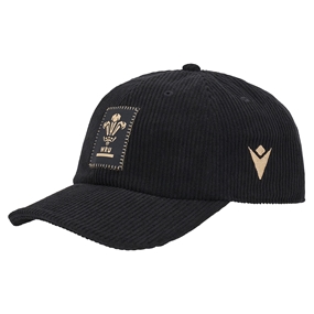 Wales Adults Dad Baseball Cap - Black 2025 - Front