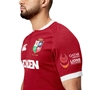 British and Irish Lions Mens Players Rugby Shirt Red - Model Close-up Sleeve 