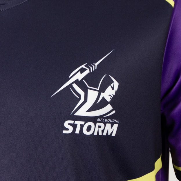 Melbourne Storm Adults Supporters Shirt 2026 Purple - Storm Logo Close-up