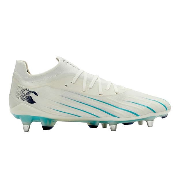 Canterbury Adults Speed Falcon 2.0 Elite Soft Ground Rugby Boots White - Instep View