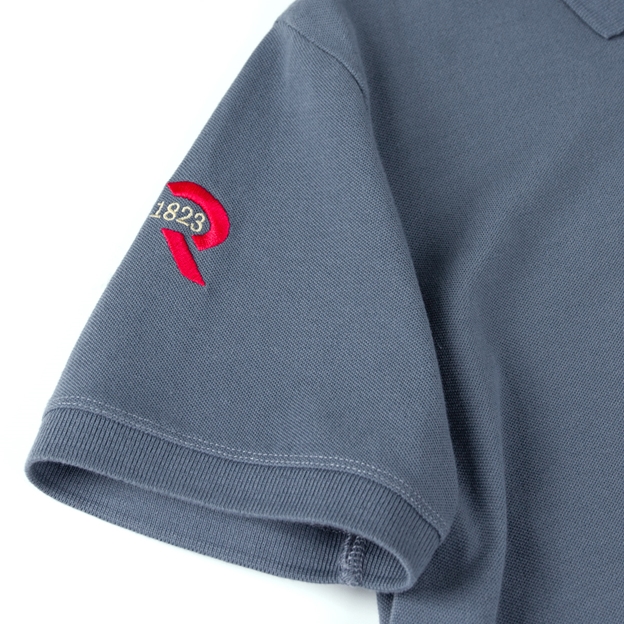 Rugby 1823 Adults Polo Shirt Petrol Blue - Sleeve Close-up