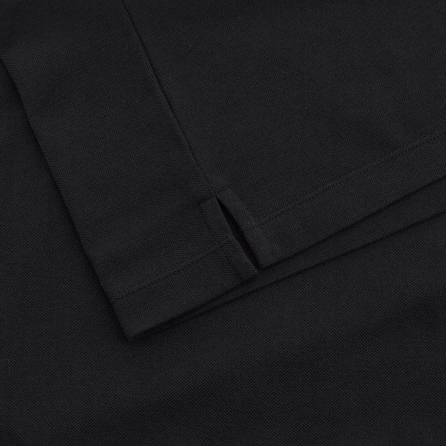 Rugby World Cup 2023 Macron Mens Webb Ellis Polo Shirt Black - Hem Detail