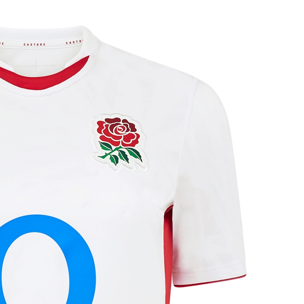 England Womens Home Red Roses Rugby Shirt 25/26 White - RFU Rose