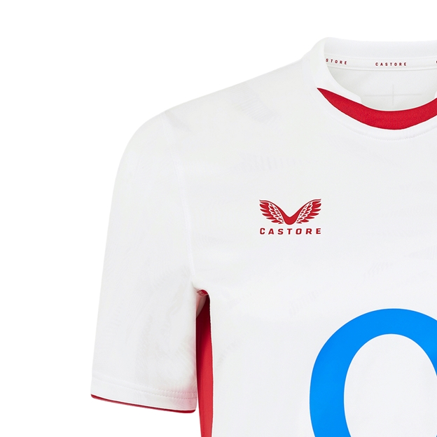 England Womens Home Red Roses Rugby Shirt 25/26 White - Castore