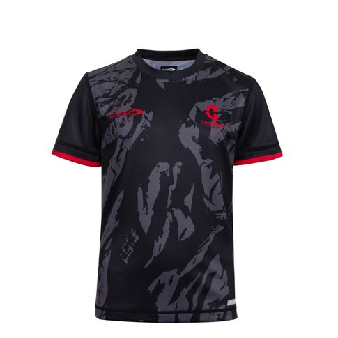 Crusaders Kids Pro Training T-Shirt Black 2025 - Front Crusaders Kids Pro Training T-Shirt Black 2025 - Front