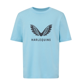 Harlequins Kids Presentation Tee 25/26 Sky Blue - Front