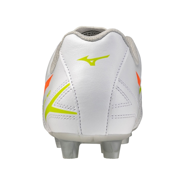 Mizuno Kids Monarcida Neo III Select Firm Ground Rugby Boots White - Heel View