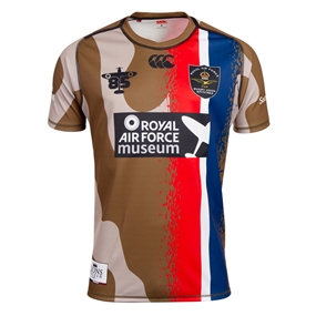 RAF Mens 7's Rugby Shirt Camo - Front