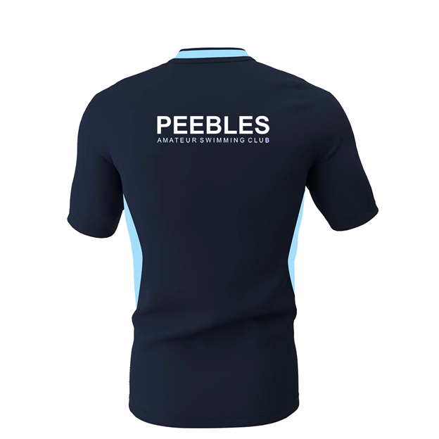 Peebles ASC Pro Training T-Shirt Navy/Sky Kids - Back