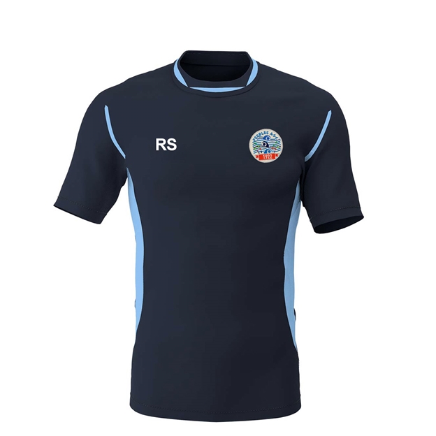 Peebles ASC Pro Training T-Shirt Navy/Sky Kids - Front