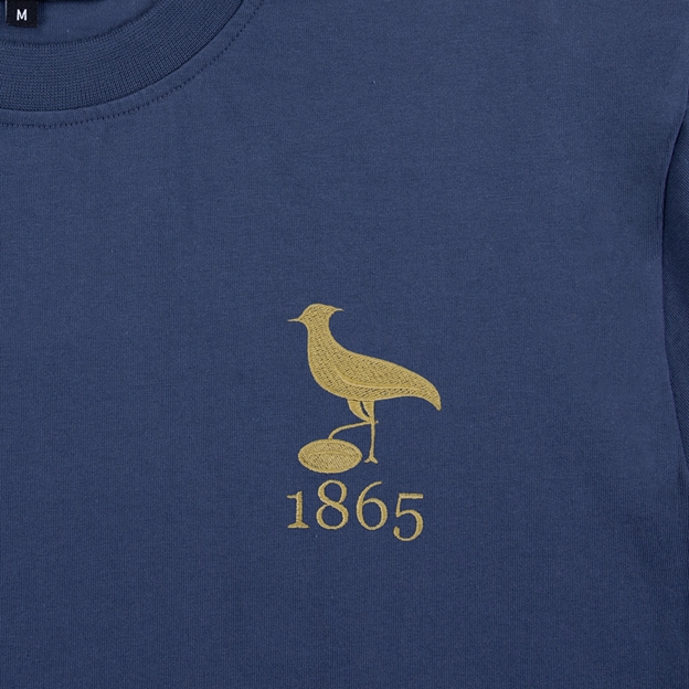 Uruguay 1865 Pure Cotton T-Shirt - Petrol Blue