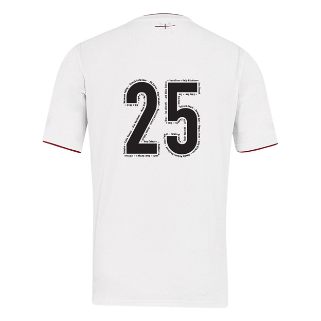 Womens World Cup Champions England Mens Home Rugby Shirt White - Back