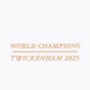 Womens World Cup Champions England Mens Home Rugby Shirt White - Hem Embroidery 