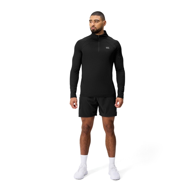 Canterbury Mens Tempo Quarter Zip Training Top Black - Model