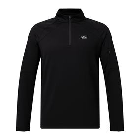 Canterbury Mens Tempo Quarter Zip Training Top Black - Front