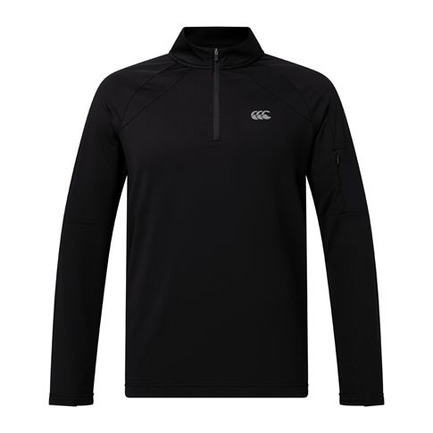 Canterbury Mens Tempo Quarter Zip Training Top Black - Front