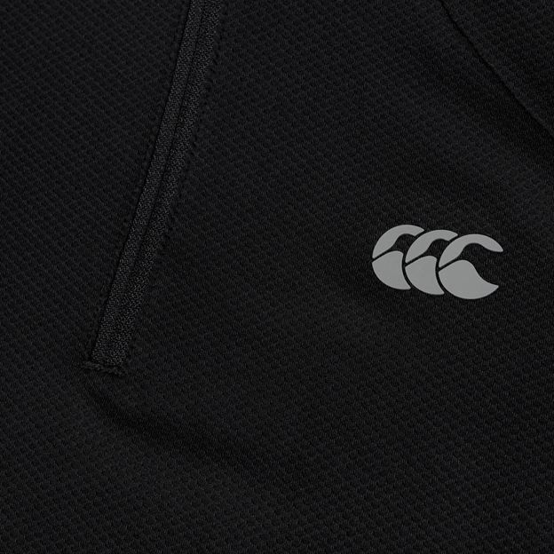 Canterbury Mens Tempo Quarter Zip Training Top Black - CCC Logo