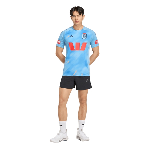 New South Wales Blues Mens Perfomance T-Shirt 26/27 Light Blue - Model View