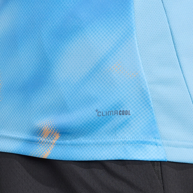 New South Wales Blues Mens Perfomance T-Shirt 26/27 Light Blue - Hem Close-up