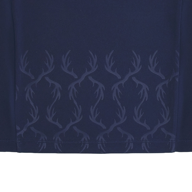 Scotland Infants Home Rugby Shirt 26/27 Navy and Sand - Stag Pattern Close-up