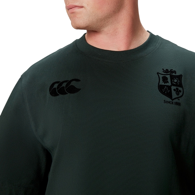 British and Irish Lions Mens Stealth T-Shirt Green - Model Close Up
