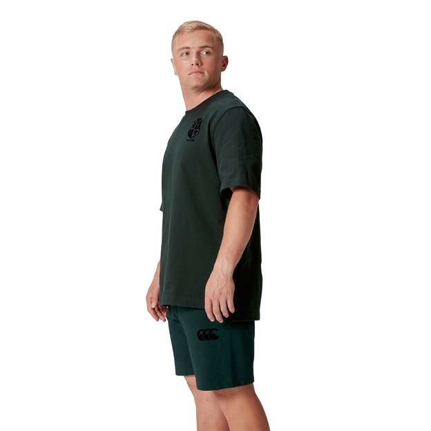 British and Irish Lions Mens Stealth T-Shirt Green - Model Walking